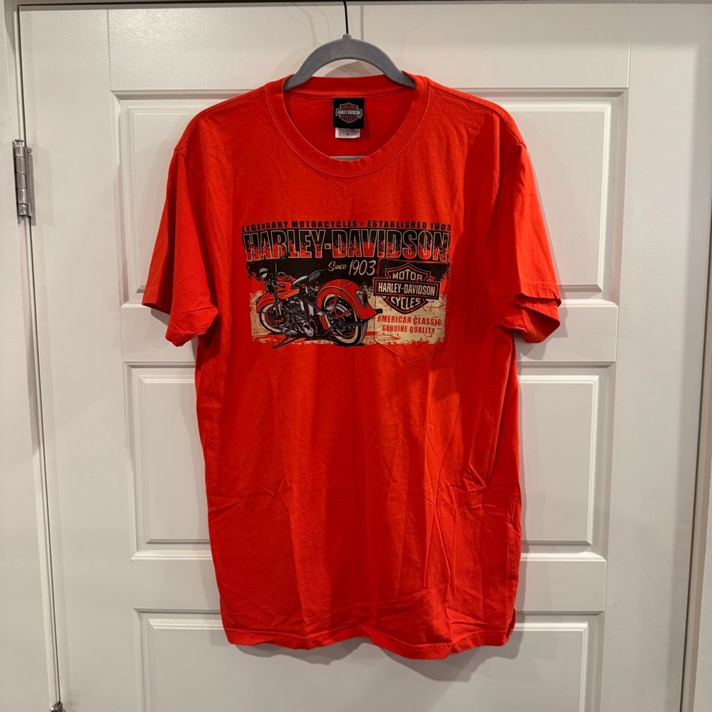 Harley-Davidson Men’s Las Vegas , Nevada Harley Orange Tee Shirt Size Medium